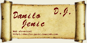 Danilo Jenić vizit kartica